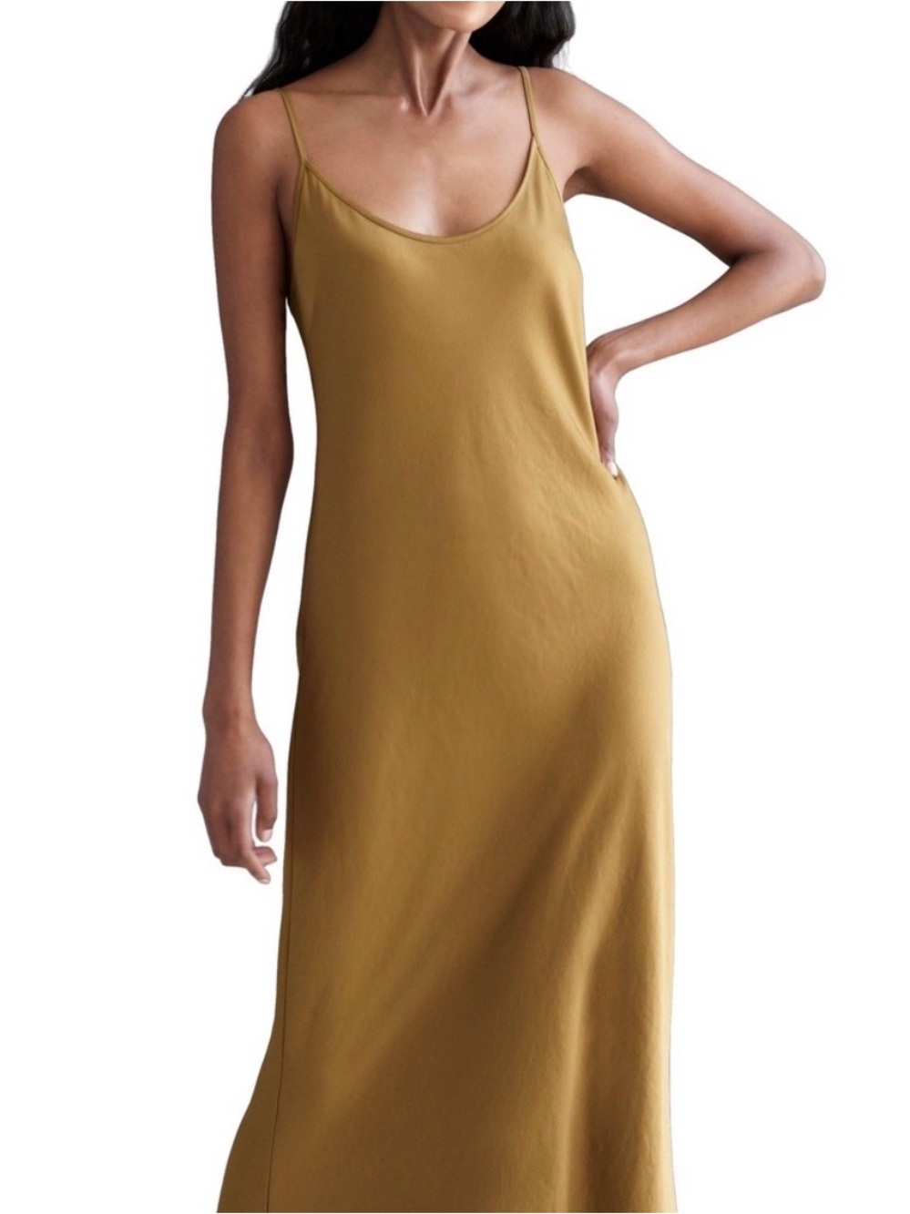 NWT Jenni Kayne Satin Slip Dress in Bronze